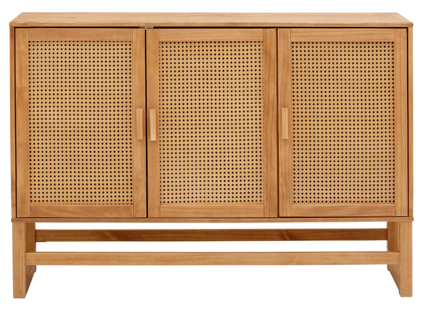 OTTO home Sideboard Linz, Kommode mit Rattangeflecht auf den Türfronten, aus Massivholz – Bild 3 von 5