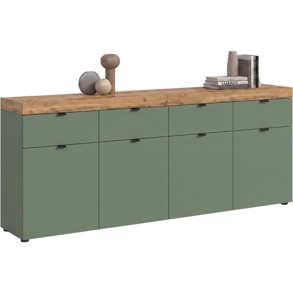 OTTO home Sideboard MAMBO II, Breite 200cm, 4 Türen, 4 Schubkästen, 8 Fächer (1 St., 2-farbige Ausführung, in verschiedenen modernen Trendfarben erhältlich), Ko