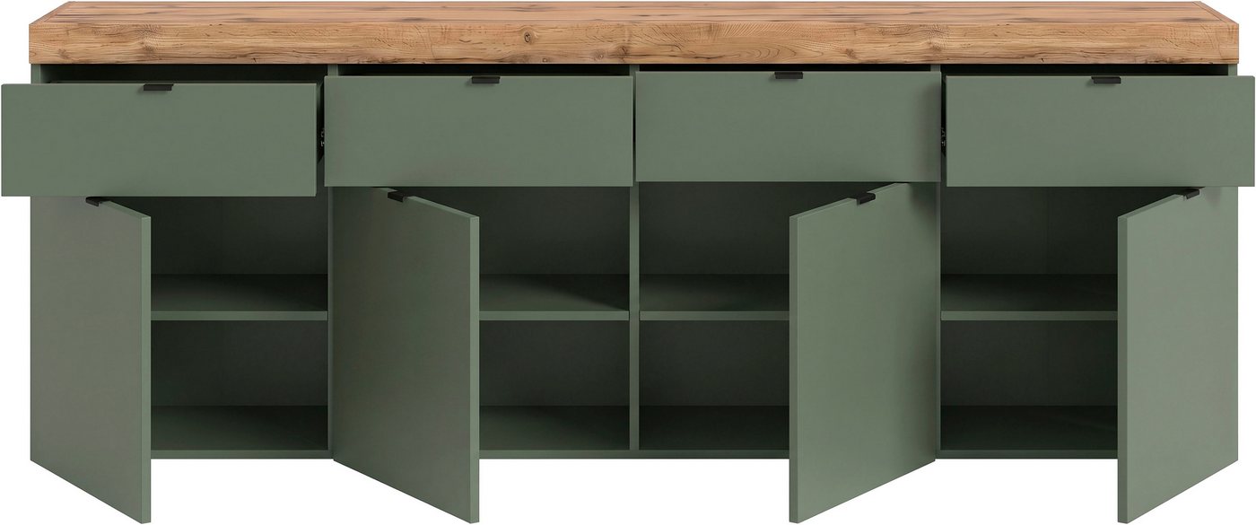 OTTO home Sideboard MAMBO II, Breite 200cm, 4 Türen, 4 Schubkästen, 8 Fächer (1 St., 2-farbige Ausführung, in verschiedenen modernen Trendfarben erhältlich), Ko – Bild 5 von 5