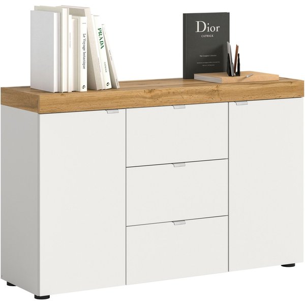 OTTO home Sideboard MAMBO II, Breite 125 cm, 2 Türen, 3 Schubkästen (1 St., 2-farbige Ausführung, in verschiedenen modernen Trendfarben erhältlich), Sideboard, 