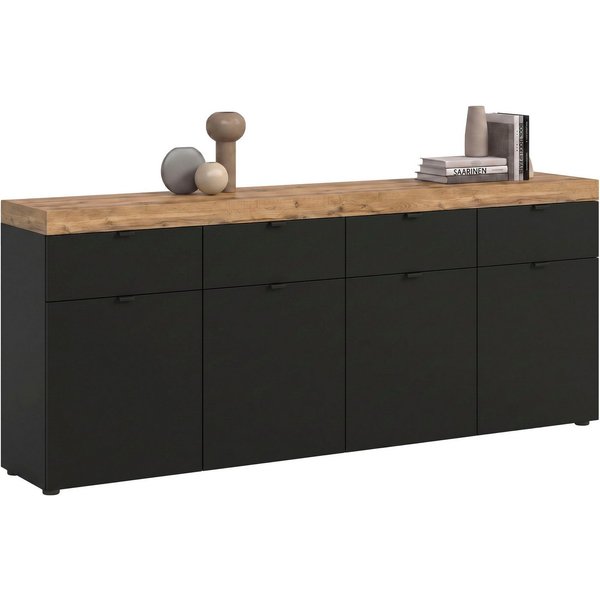 OTTO home Sideboard MAMBO II, Breite 200cm, 4 Türen, 4 Schubkästen, 8 Fächer (1 St., 2-farbige Ausführung, in verschiedenen modernen Trendfarben erhältlich), Ko