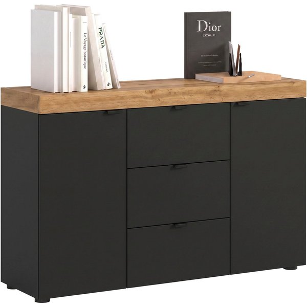 OTTO home Sideboard MAMBO II, Breite 125 cm, 2 Türen, 3 Schubkästen (1 St., 2-farbige Ausführung, in verschiedenen modernen Trendfarben erhältlich), Sideboard, 