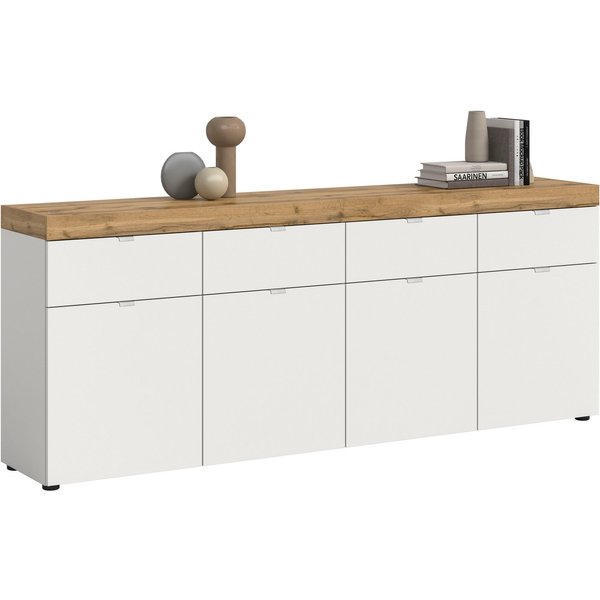 OTTO home Sideboard MAMBO II, Breite 200cm, 4 Türen, 4 Schubkästen, 8 Fächer (1 St., 2-farbige Ausführung, in verschiedenen modernen Trendfarben erhältlich), Ko