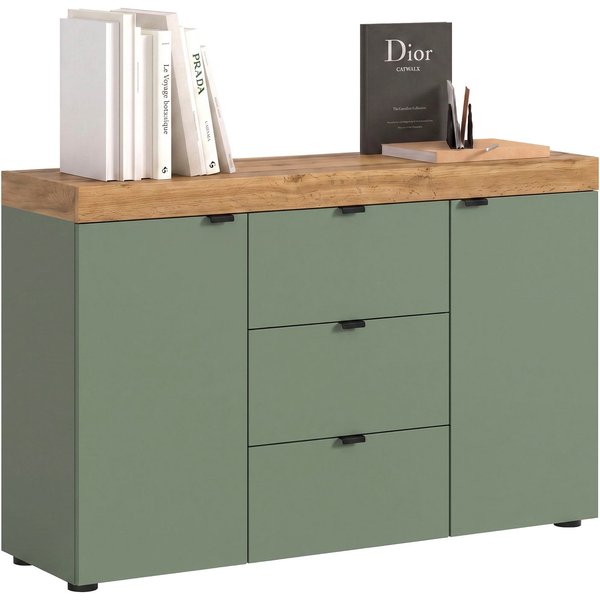 OTTO home Sideboard MAMBO II, Breite 125 cm, 2 Türen, 3 Schubkästen (1 St., 2-farbige Ausführung, in verschiedenen modernen Trendfarben erhältlich), Sideboard, 