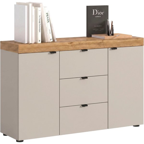 OTTO home Sideboard MAMBO II, Breite 125 cm, 2 Türen, 3 Schubkästen (1 St., 2-farbige Ausführung, in verschiedenen modernen Trendfarben erhältlich), Sideboard, 