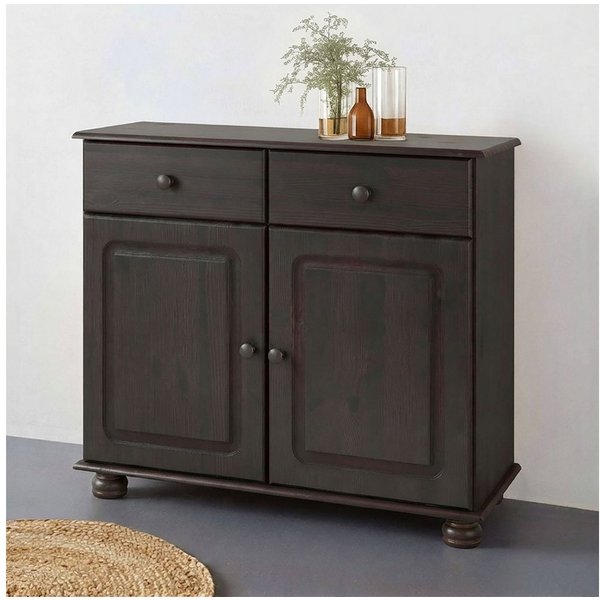 OTTO home Sideboard Mette, Kommode mit gefrästen, kugelförmigen Füßen, Breite 80 cm