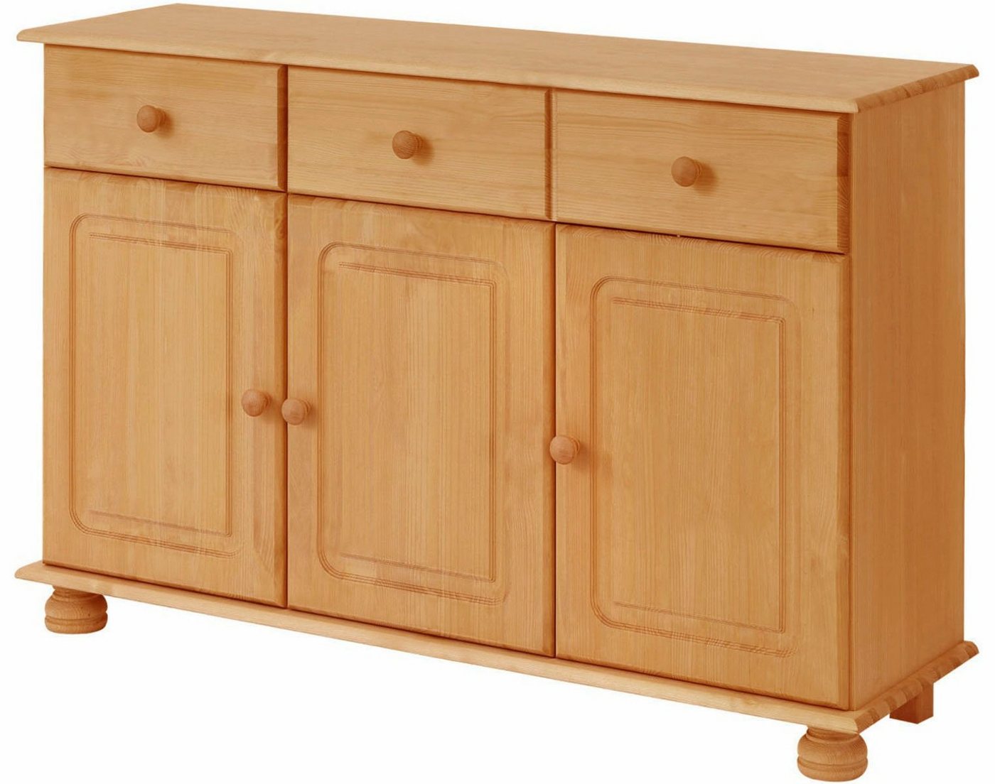 OTTO home Sideboard Mette, Kommode mit gefrästen, kugelförmigen Füßen, Breite 120 cm – Bild 2 von 5