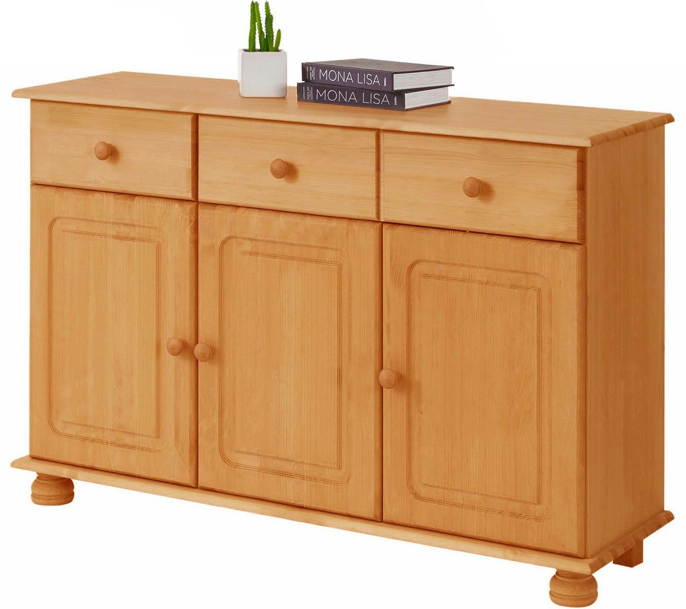 OTTO home Sideboard Mette, Kommode mit gefrästen, kugelförmigen Füßen, Breite 120 cm – Bild 5 von 5