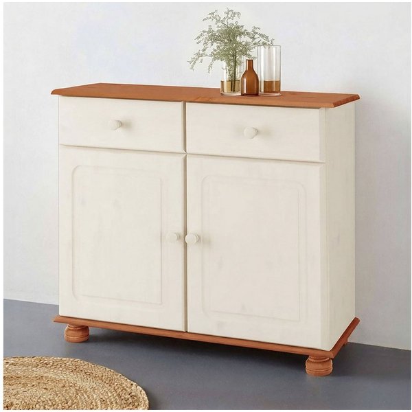 OTTO home Sideboard Mette, Kommode mit gefrästen, kugelförmigen Füßen, Breite 80 cm