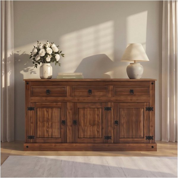 OTTO home Sideboard Mexiko, Kommode aus massivem Kiefernholz, Breite 151 cm