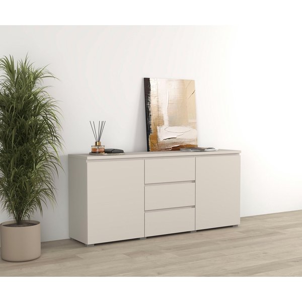 OTTO home Sideboard Modo, Breite 150 cm, moderne grifflose Kommode 2Türen/3 SK, Schubladenkommode mit viel Stauraum, Einlegeböden verstellbar