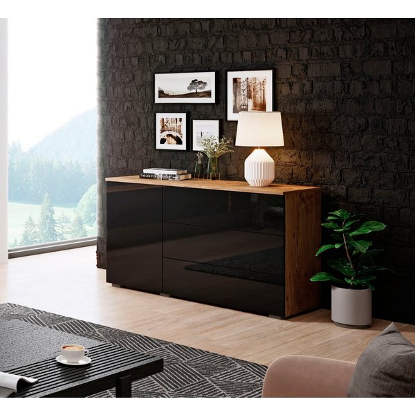 OTTO home Sideboard PARIS (1 St), Moderne 110cm breite grifflose Kommode, vielseitig einsetzbar