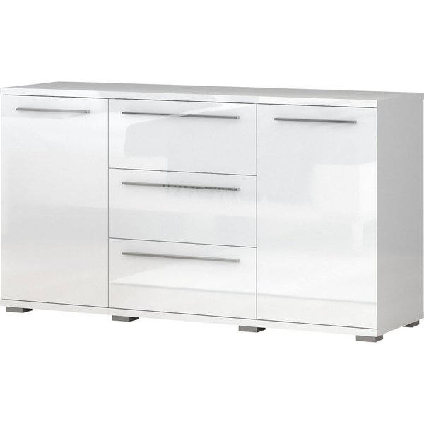 OTTO home Sideboard Piano, Kombikommode, 2-türig mit 3 Schubladen, 153x45x85cm, UV lackiert, hochglänzend, Soft-Close Funktion