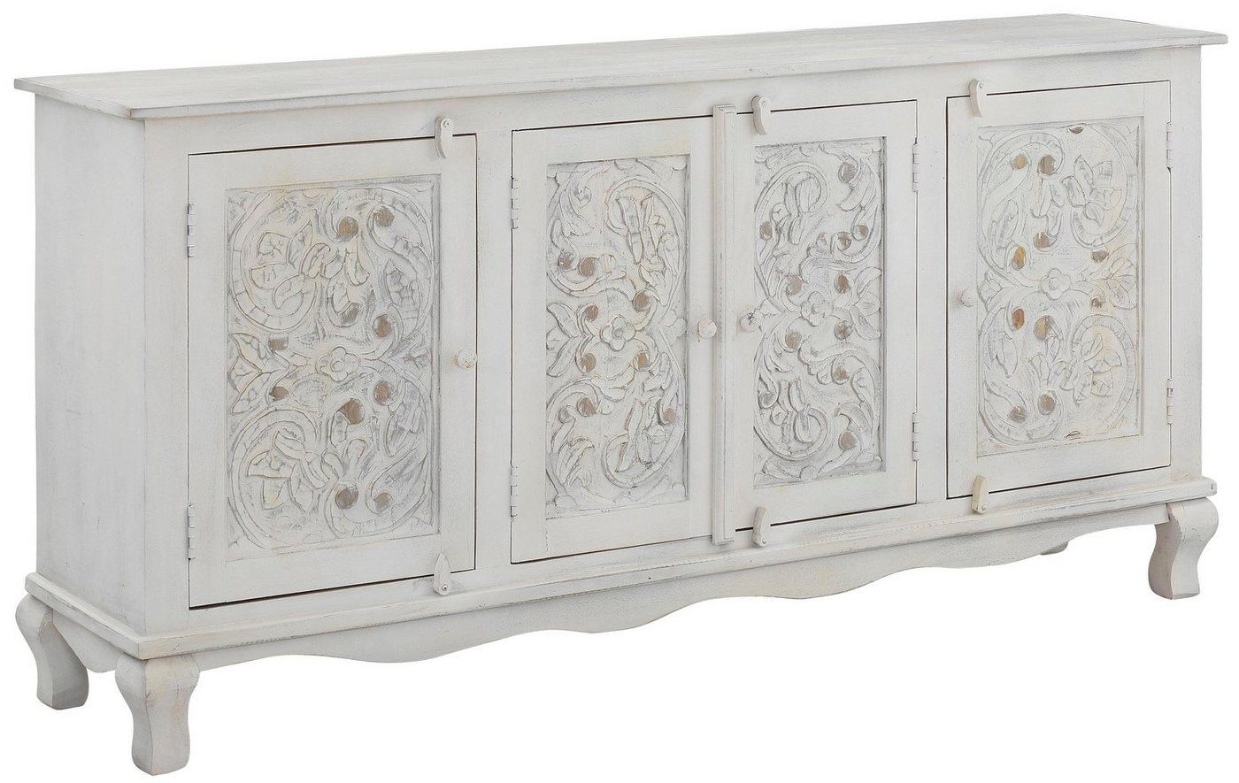 OTTO home Sideboard Rajat, Kommode aus Mangoholz mit Frontenfräsungen, Breite 175 cm – Bild 3 von 5