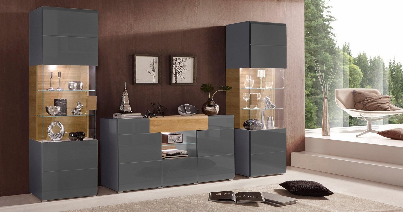 OTTO home Sideboard Toledo,Breite 159cm,moderne Anrichte mit dekorative Fräsungen,grifflos, Kommode viel Stauraum, Einlegeböden verstellbar,ohne Beleuchtung – Bild 5 von 5