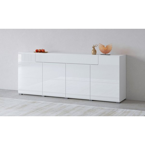 OTTO home Sideboard Toledo,Breite 208cm,moderne Kommode mit dekorative Fräsungen,grifflos, Kombikommode mit viel Stauraum, Einlegeböden verstellbar