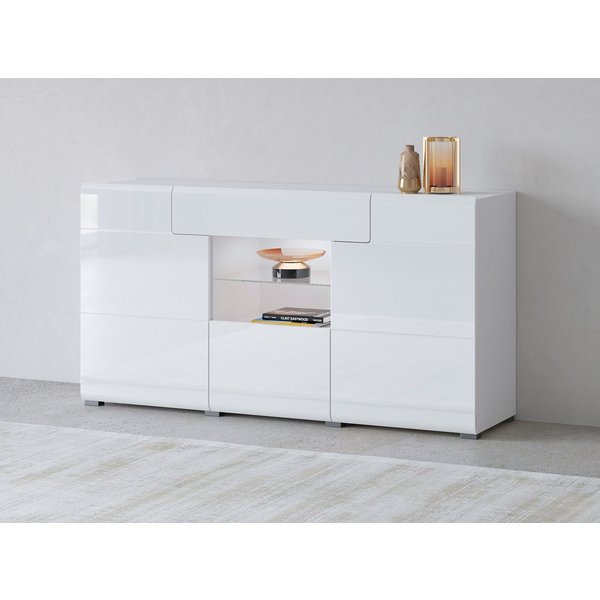 OTTO home Sideboard Toledo,Breite 159cm,moderne Anrichte mit dekorative Fräsungen,grifflos, Kommode viel Stauraum, Einlegeböden verstellbar,ohne Beleuchtung
