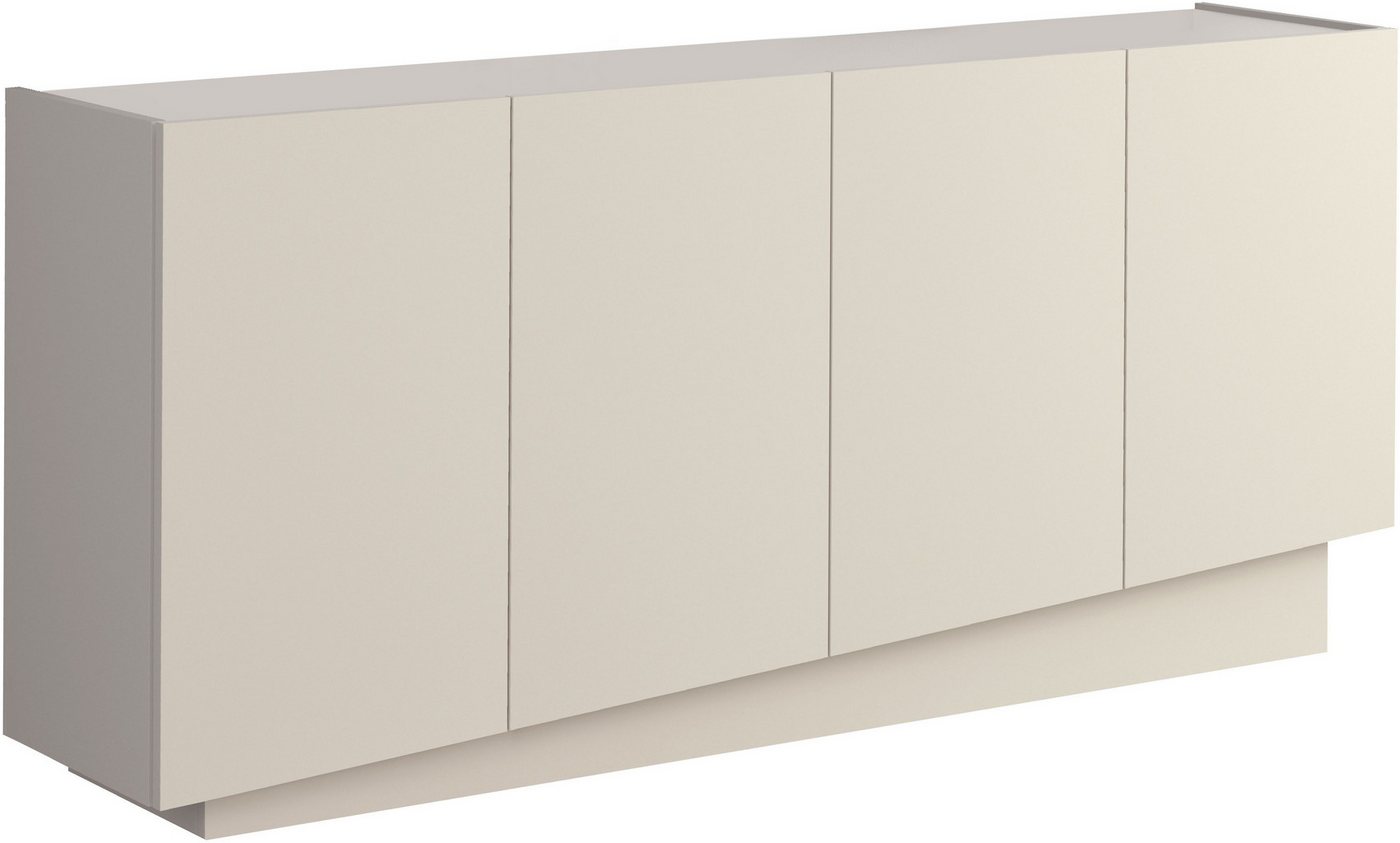 OTTO home Sideboard VELA, Breite 160 cm, Design mit schrägen Türen, Maße-B/T/H: 160x35x75 (1 St), Made in Italy, 4 Fächer, Sideboard, Anrichte, Kommode – Bild 2 von 5