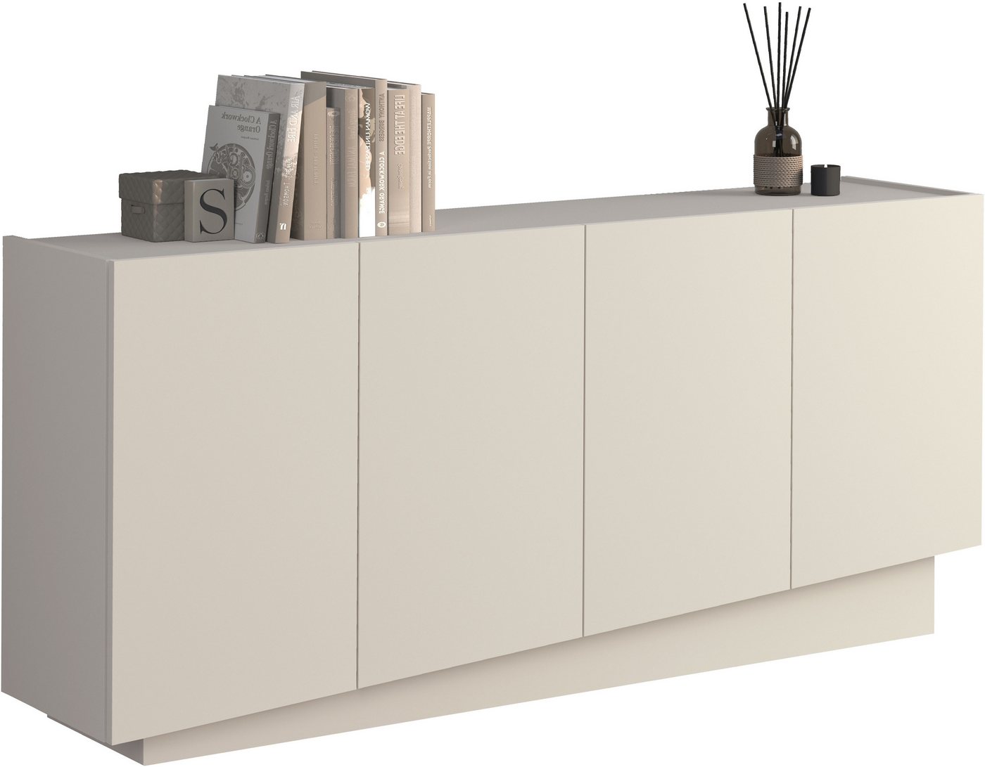 OTTO home Sideboard VELA, Breite 160 cm, Design mit schrägen Türen, Maße-B/T/H: 160x35x75 (1 St), Made in Italy, 4 Fächer, Sideboard, Anrichte, Kommode – Bild 5 von 5