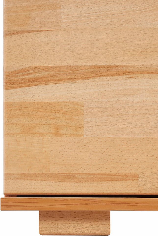 OTTO home Sideboard VETRO Teilmassiv, Fronten Massivholz, Wohnzimmer, Stauraum,Griffmulde, B/T/H:180/40/63cm, 2Schubladen, 4 geschlossene & 2 offene Fächer – Bild 5 von 5