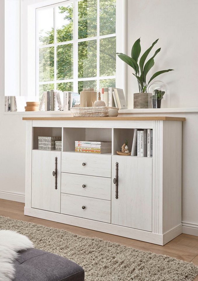 OTTO home Sideboard Westminster, Kommode im Landhausstil, Schrank, Stauraumelement, Metallgriffe, ausreichend Stauraum, in 2 Farben erhältlich – Bild 2 von 5