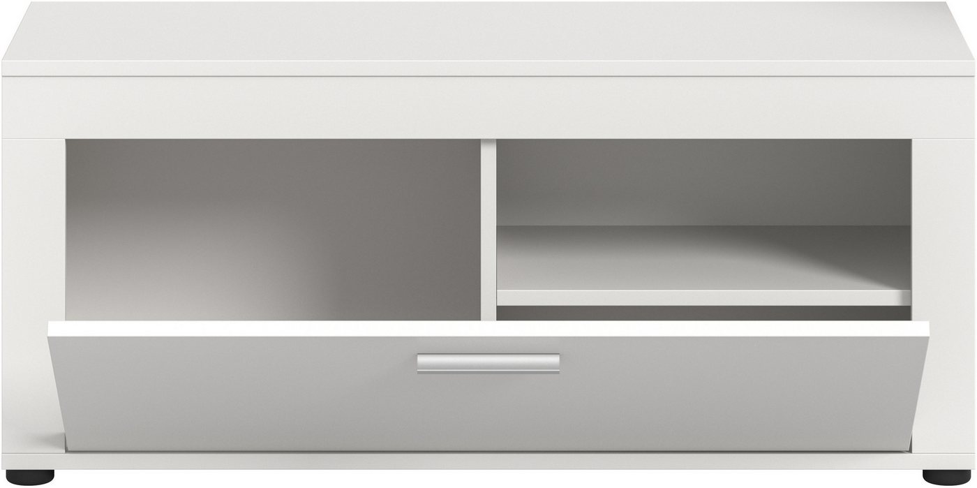 OTTO home Sitzbank AOSTA, Breite 100cm, 1 Klappe, 2 Fächer, viel Stauraum (1-St., in verschiedenen Farbausführungen erhältlich, individuell kombinierbar), Garde – Bild 4 von 5