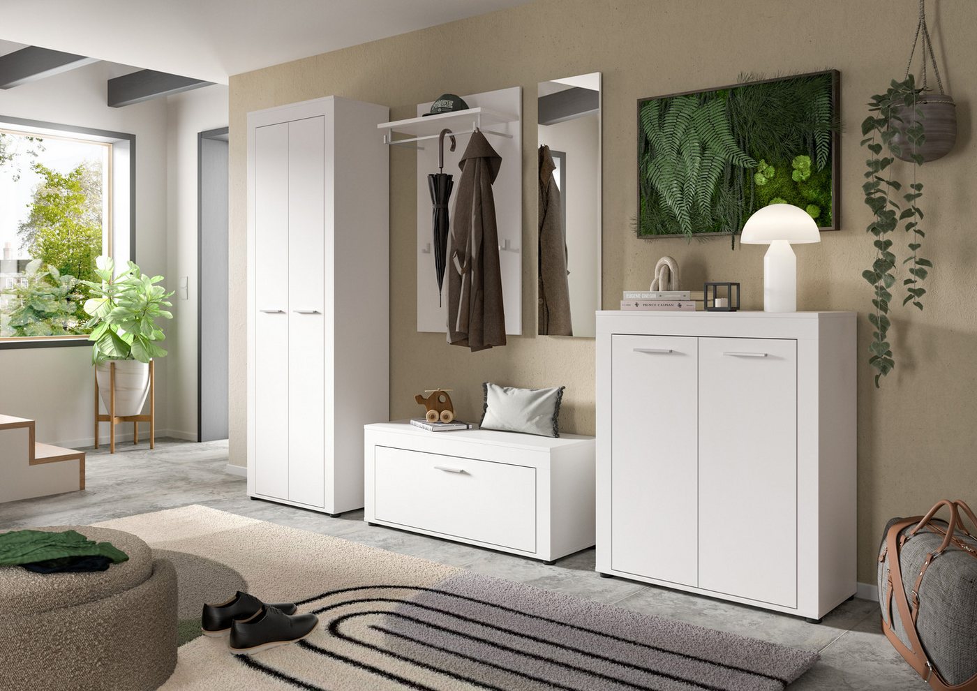 OTTO home Sitzbank AOSTA, Breite 100cm, 1 Klappe, 2 Fächer, viel Stauraum (1-St., in verschiedenen Farbausführungen erhältlich, individuell kombinierbar), Garde – Bild 5 von 5