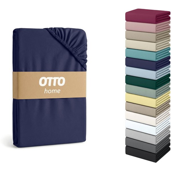 OTTO home Spannbettlaken Cremona, Basic & Premium Qualität mit Elasthan, Jersey (145 g/m), Gummizug: rundum, (1 Stück), Bettlaken für Matratzen von 20-25 cm Höh