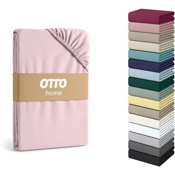 OTTO home Spannbettlaken Cremona, Basic & Premium Qualität mit Elasthan, Jersey (145 g/m), Gummizug: rundum, (1 Stück), Bettlaken für Matratzen von 20-25 cm Höh