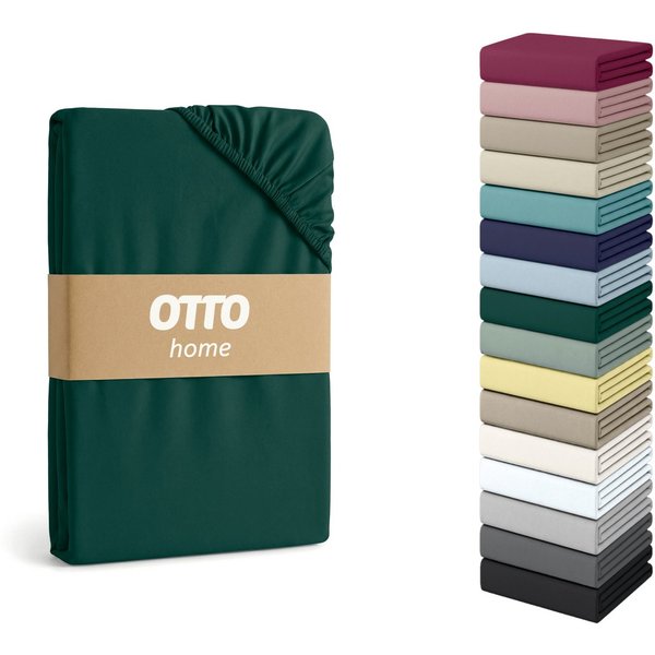 OTTO home Spannbettlaken Cremona, Basic & Premium Qualität mit Elasthan, Jersey (145 g/m), Gummizug: rundum, (1 Stück), Bettlaken für Matratzen von 20-25 cm Höh