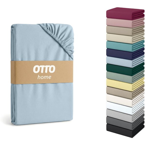 OTTO home Spannbettlaken Cremona, Basic & Premium Qualität mit Elasthan, Jersey (145 g/m), Gummizug: rundum, (1 Stück), Bettlaken für Matratzen von 20-25 cm Höh