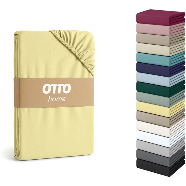 OTTO home Spannbettlaken Cremona, Basic & Premium Qualität mit Elasthan, Jersey (145 g/m), Gummizug: rundum, (2 Stück), Bettlaken für Matratzen von 20-25 cm Höh