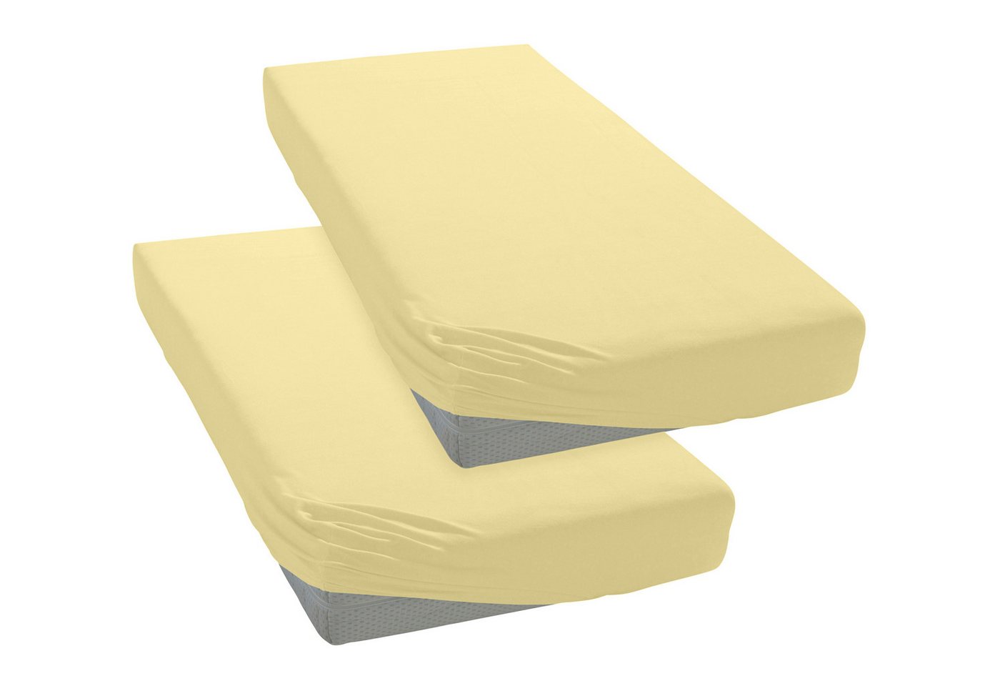 OTTO home Spannbettlaken Cremona, Basic & Premium Qualität mit Elasthan, Jersey (145 g/m), Gummizug: rundum, (2 Stück), Bettlaken für Matratzen von 20-25 cm Höh – Bild 3 von 5