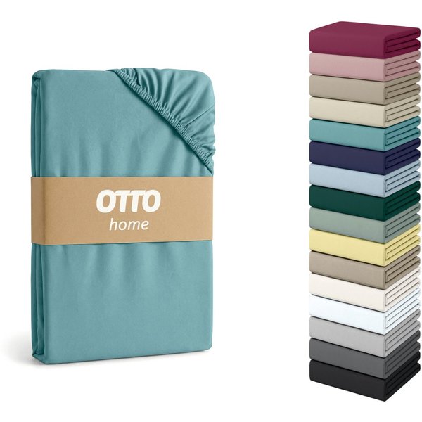 OTTO home Spannbettlaken Cremona, Basic & Premium Qualität mit Elasthan, Jersey (145 g/m), Gummizug: rundum, (2 Stück), Bettlaken für Matratzen von 20-25 cm Höh