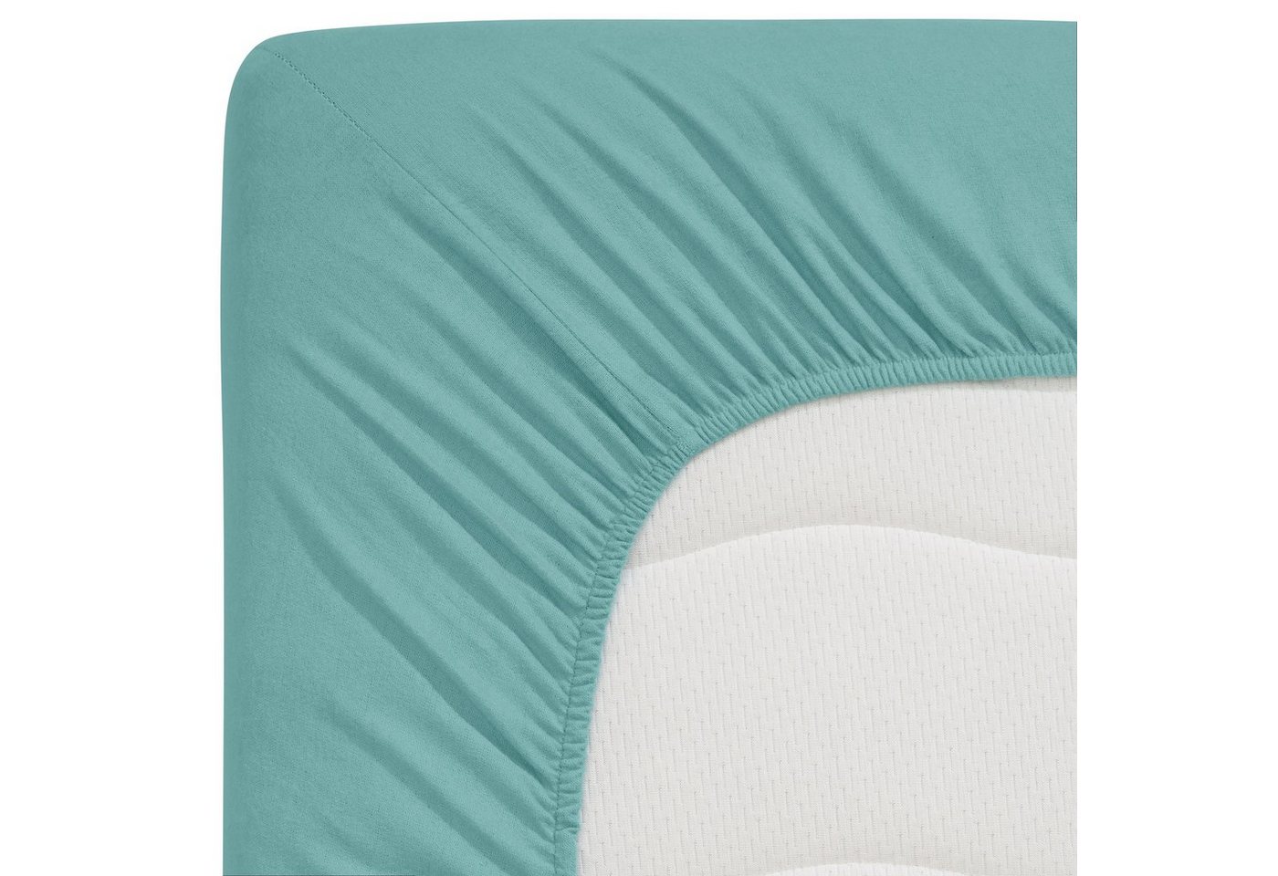 OTTO home Spannbettlaken Cremona, Basic & Premium Qualität mit Elasthan, Jersey (145 g/m), Gummizug: rundum, (2 Stück), Bettlaken für Matratzen von 20-25 cm Höh – Bild 5 von 5