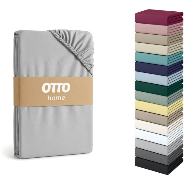 OTTO home Spannbettlaken Cremona, Basic & Premium Qualität mit Elasthan, Jersey (145 g/m), Gummizug: rundum, (1 Stück), Bettlaken für Matratzen von 20-25 cm Höh