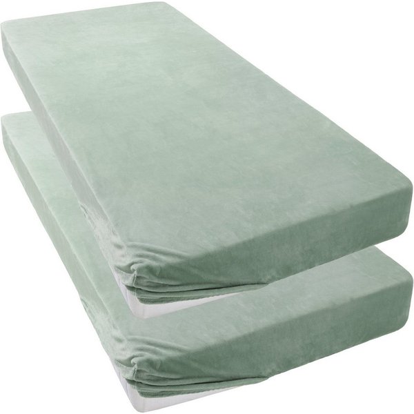 OTTO home Spannbettlaken Desner3, Mikrofaser Fleece besonders weich im Griff, Cashmere-Touch, Microfaser, Gummizug: rundum, (2 Stück), für Matratzen bis 20cm Hö