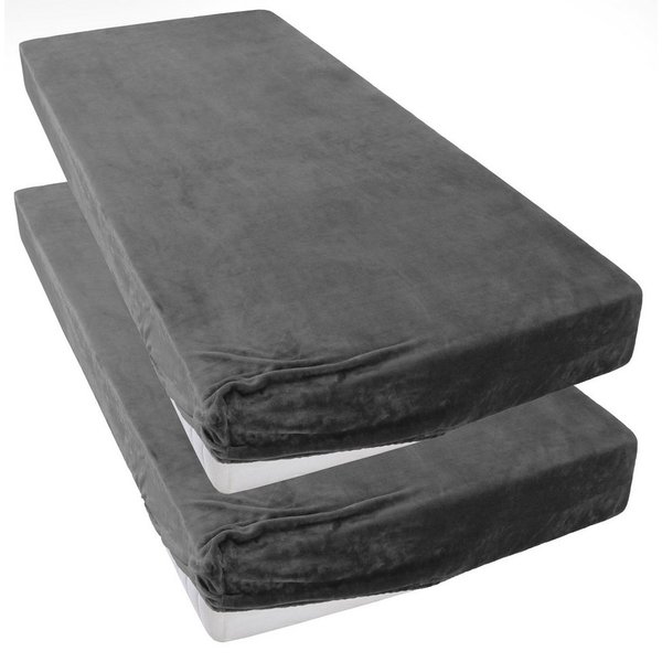 OTTO home Spannbettlaken Desner3, Mikrofaser Fleece besonders weich im Griff, Cashmere-Touch, Microfaser, Gummizug: rundum, (2 Stück), für Matratzen bis 20cm Hö