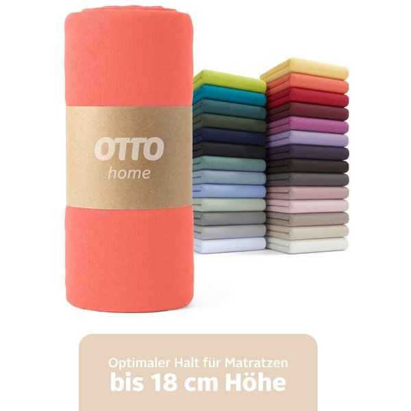 OTTO home Spannbettlaken Physalis Basic und PREMIUM Qualität, 100% Baumwolle, Jersey und Biber, Jersey (110 g/m), Gummizug: rundum, (2 Stück), Bettlaken für Mat
