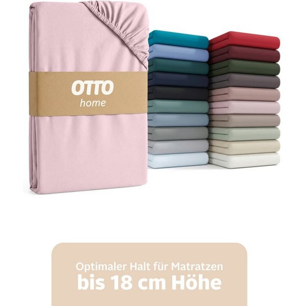 OTTO home Spannbettlaken Physalis Basic und PREMIUM Qualität, 100% Baumwolle, Jersey und Biber, Jersey (160 g/m), Gummizug: rundum, (1 Stück), Bettlaken für Mat