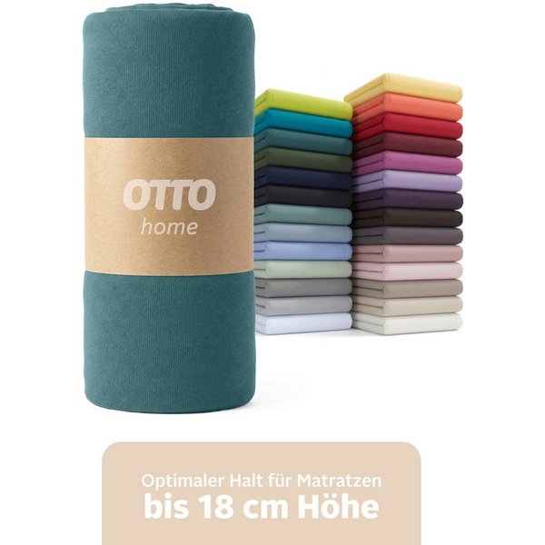 OTTO home Spannbettlaken Physalis Basic und PREMIUM Qualität, 100% Baumwolle, Jersey und Biber, Jersey (110 g/m), Gummizug: rundum, (1 Stück), Bettlaken für Mat