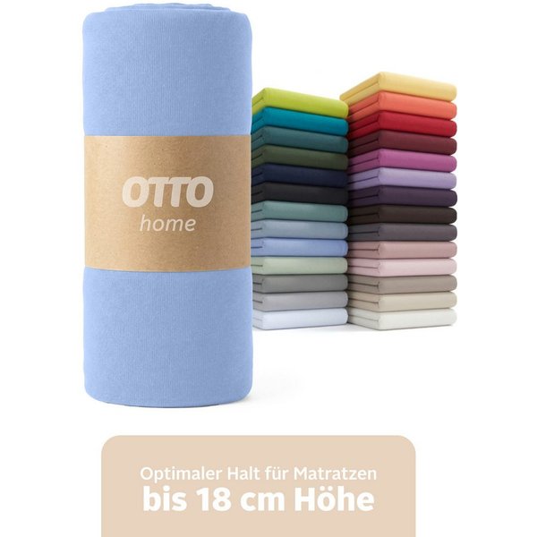 OTTO home Spannbettlaken Physalis Basic und PREMIUM Qualität, 100% Baumwolle, Jersey und Biber, Jersey (110 g/m), Gummizug: rundum, (1 Stück), Bettlaken für Mat