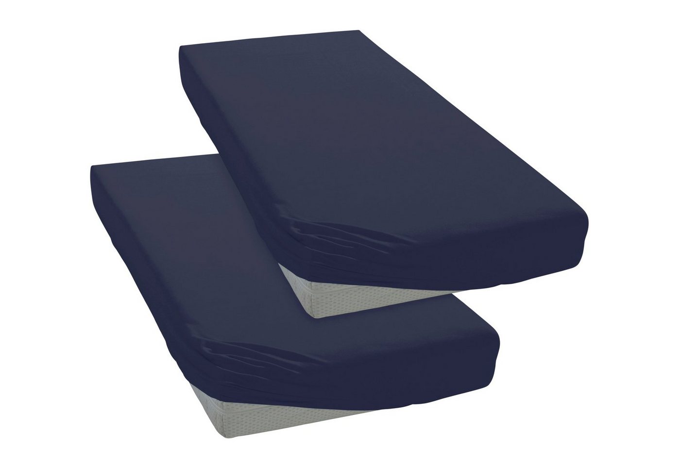 OTTO home Spannbettlaken Physalis Basic und PREMIUM Qualität, 100% Baumwolle, Jersey und Biber, Jersey (110 g/m), Gummizug: rundum, (2 Stück), Bettlaken für Mat – Bild 3 von 5