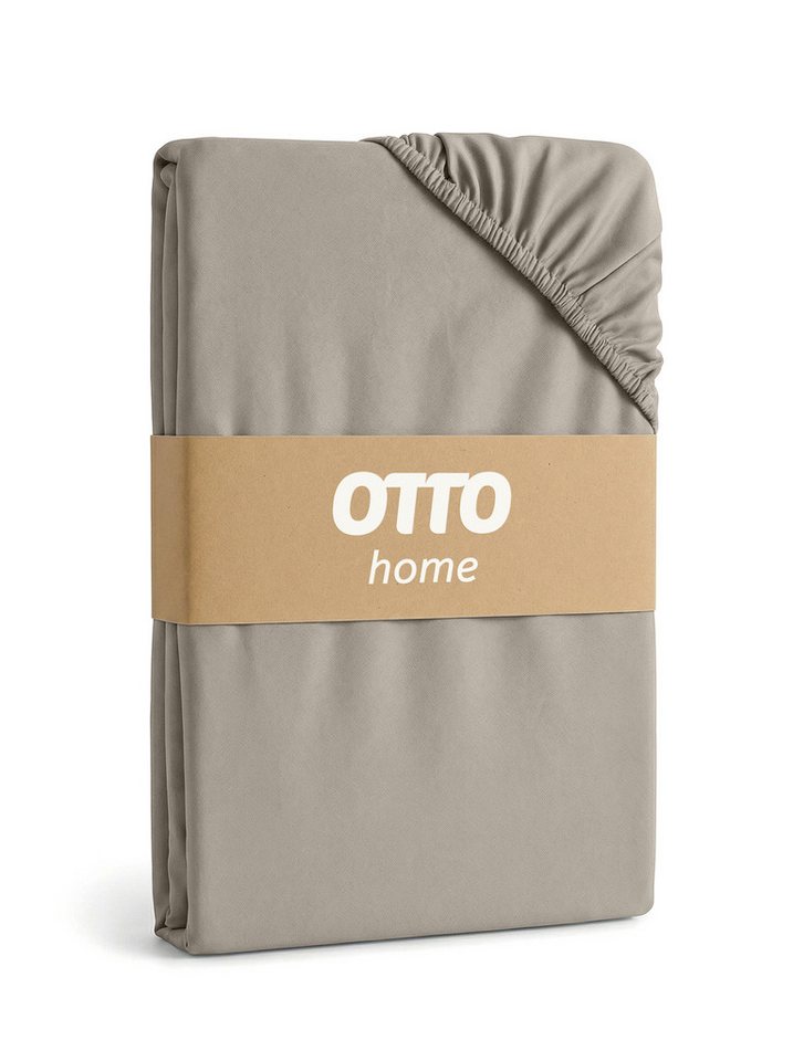 OTTO home Spannbettlaken Physalis Basic und PREMIUM Qualität, 100% Baumwolle, Jersey und Biber, Jersey (160 g/m), Gummizug: rundum, (1 Stück), Bettlaken für Mat – Bild 3 von 5