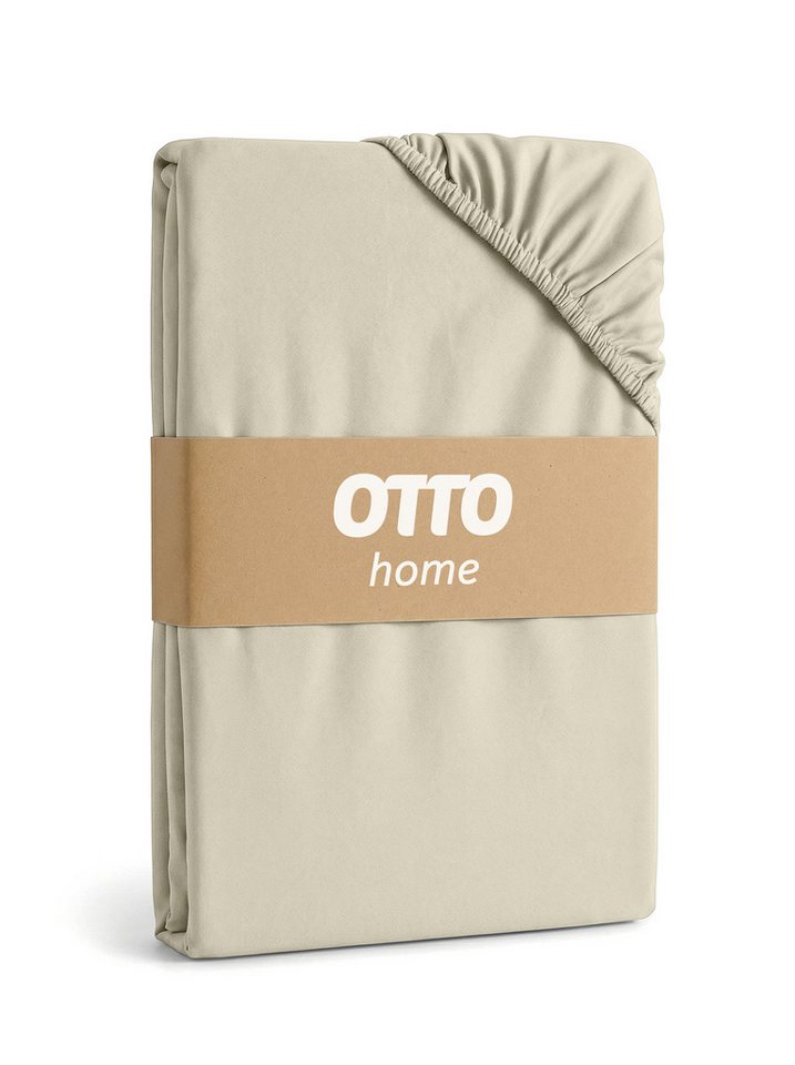 OTTO home Spannbettlaken Physalis Basic und PREMIUM Qualität, 100% Baumwolle, Jersey und Biber, Jersey (160 g/m), Gummizug: rundum, (1 Stück), Bettlaken für Mat – Bild 3 von 5