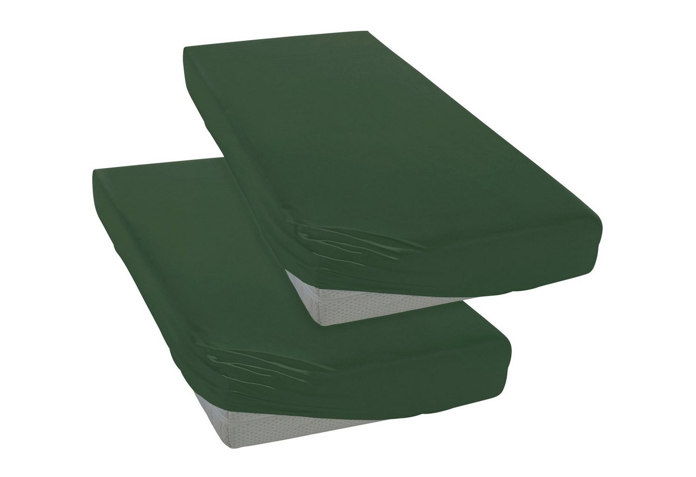 OTTO home Spannbettlaken Physalis Basic und PREMIUM Qualität, 100% Baumwolle, Jersey und Biber, Jersey (160 g/m), Gummizug: rundum, (2 Stück), Bettlaken für Mat – Bild 4 von 5