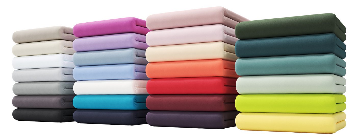 OTTO home Spannbettlaken Physalis Basic und PREMIUM Qualität, 100% Baumwolle, Jersey und Biber, Jersey (160 g/m), Gummizug: rundum, (1 Stück), Bettlaken für Mat – Bild 4 von 5
