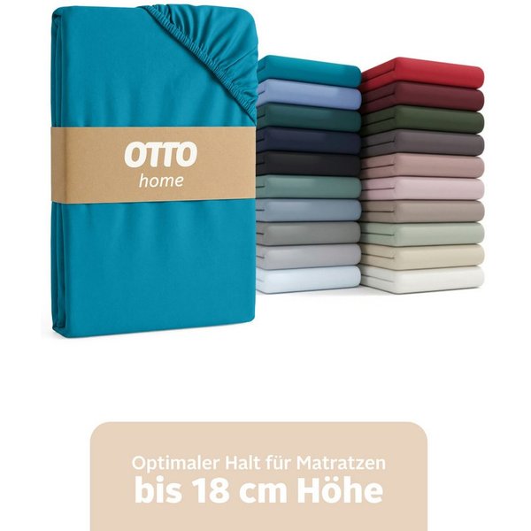 OTTO home Spannbettlaken Physalis Basic und PREMIUM Qualität, 100% Baumwolle, Jersey und Biber, Jersey (160 g/m), Gummizug: rundum, (1 Stück), Bettlaken für Mat