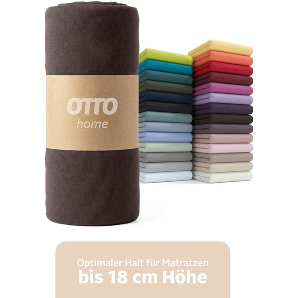 OTTO home Spannbettlaken Physalis Basic und PREMIUM Qualität, 100% Baumwolle, Jersey und Biber, Jersey (110 g/m), Gummizug: rundum, (1 Stück), Bettlaken für Mat