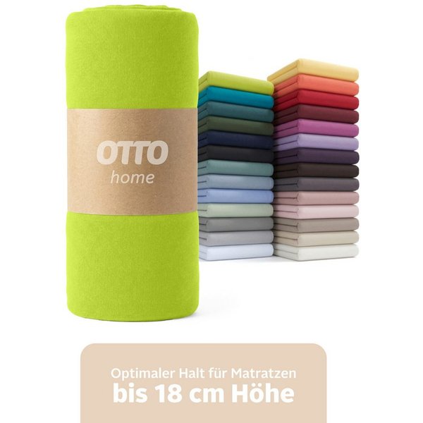 OTTO home Spannbettlaken Physalis Basic und PREMIUM Qualität, 100% Baumwolle, Jersey und Biber, Jersey (110 g/m), Gummizug: rundum, (1 Stück), Bettlaken für Mat